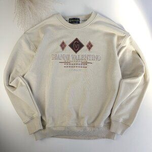 Vintage Gianni Valentino oversized cotton blend crewneck sweatshirt jumper